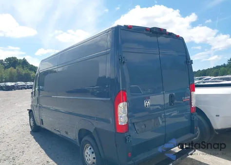 2019 Ram Promaster 2500 High Roof 159 Wb из США, поврежденный, VIN 3C6TRVDG3KE518063